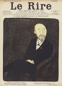 Jules Claretie, ředitel La Comedie-Francaise, ilustrace pro Le Rire