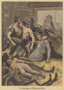 Katastrofa při těžbě uhlí v Montceau-les-Mines od after Lionel Royer