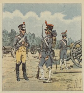 Po večeři císař mluvil o dělostřelectvu od after Louis Charles Bombled