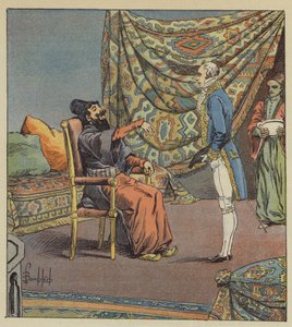 Asker-Khan, velvyslanec Persie, bere de Marboise, prezidenta Účetního dvora, za lékaře od after Louis Charles Bombled