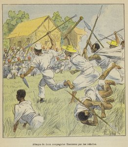 Útok rebelů na dvě roty Hausa od after Louis Charles Bombled