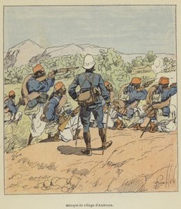 Útok na vesnici Andratra od after Louis Charles Bombled