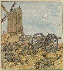Německá baterie rozebrána zephyry od after Louis Charles Bombled