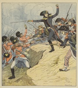 Bonaparte zraněný v Toulonu od after Louis Charles Bombled