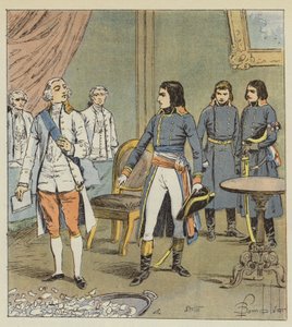 Bonaparte a hrabě z Cobentzel od after Louis Charles Bombled