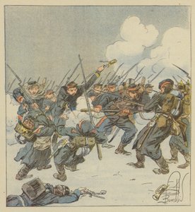 Bajonetová nálož mobilních telefonů 22e (Dordogne), v boji u Saint-Jean-sur-Erve od after Louis Charles Bombled