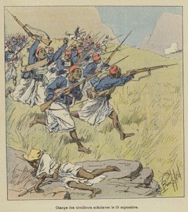 Obvinění sakalaviských šarvanců 19. září od after Louis Charles Bombled