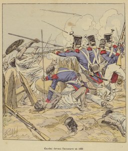 Bojujte před Tamatave v roce 1829 od after Louis Charles Bombled