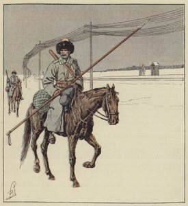 Láska kozáků střežících Transsibiřskou magistrálu od after Louis Charles Bombled