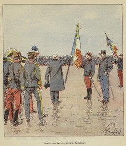 Rozložení vlajek v Sathonay od after Louis Charles Bombled