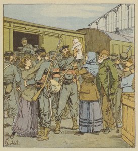 Nalodění franko-tireurů z Paříže od after Louis Charles Bombled