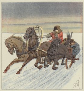 V trojici na Bajkalu od after Louis Charles Bombled