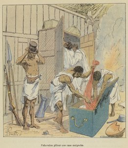 Fahavalos hází malgašskou krabici od after Louis Charles Bombled