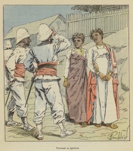 Madagaskarské ženy od after Louis Charles Bombled