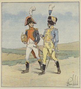 Garde imperiale, Hudebníci 1. a 2. pluku granátníků od after Louis Charles Bombled