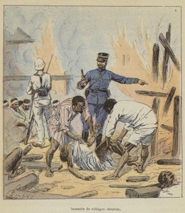 Požár ve vzbouřených vesnicích od after Louis Charles Bombled