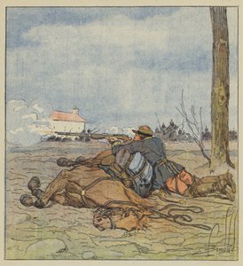 Smrt plukovníka Girarda od after Louis Charles Bombled