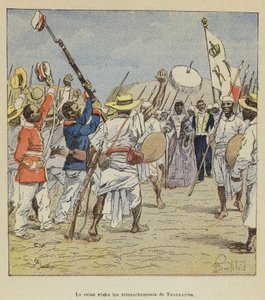 Královna navštíví opevnění Antananarivo od after Louis Charles Bombled