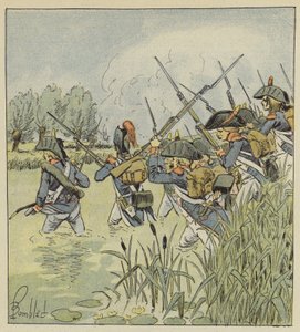 Francouzská armáda překračuje Piave od after Louis Charles Bombled