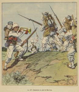 40. lovci pěšky v Beritze od after Louis Charles Bombled