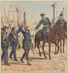 Kapitán de Marolles a generál Stessel od after Louis Charles Bombled