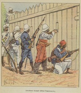 Le plukovník Gonard brání Tsainimandry od after Louis Charles Bombled