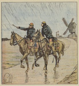 Generál dAurelle de Paladines a jeho pobočník od after Louis Charles Bombled