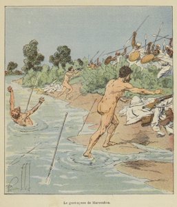 Přepadení v Marosakoa od after Louis Charles Bombled