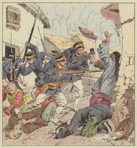 Japonci masakrují Číňany v Port Arthuru od after Louis Charles Bombled