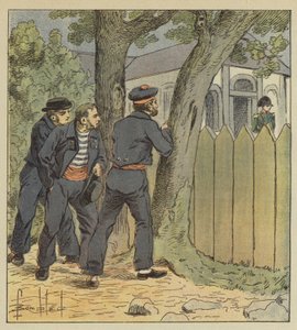 Vojáci Northumberlandu se schovávají za stromy, aby viděli Bonaparta od after Louis Charles Bombled