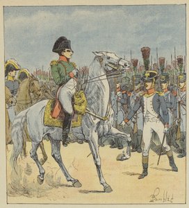 Napoleon přivolal na přehlídku poručík od after Louis Charles Bombled