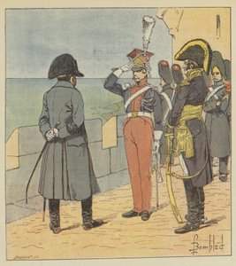 Napoleon přijímá Pioutowského na ostrově Elba od after Louis Charles Bombled