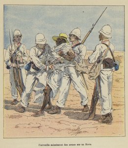 Hlídka zabavuje zbraně na Hova od after Louis Charles Bombled