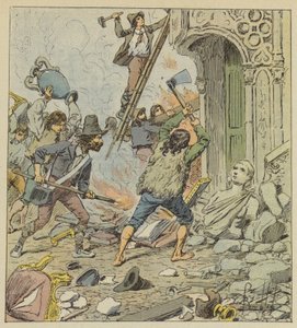 Plundrování Říma od after Louis Charles Bombled