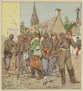 Vojáci armády na Loiře čtou případ kapitulace Metz od after Louis Charles Bombled