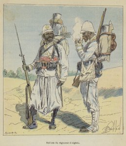 Vojáci alžírského pluku od after Louis Charles Bombled