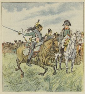 Drak varuje císaře před zradou jednoho z jeho generálů od after Louis Charles Bombled
