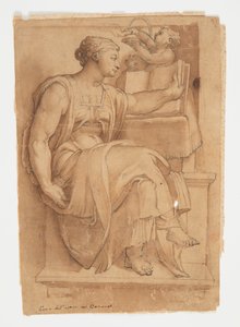 Erythean Sibyla ze stropu Sixtinské kaple, po Michelangelovi od after Michelangelo Buonarroti