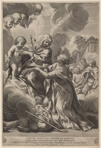 Panna a dítě s mučedníky od after Pietro da Cortona
