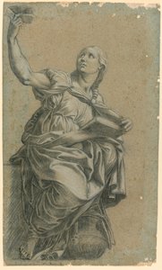 Kumejská Sibyla z Rafaelovy fresky v St. Maria della Pace od after Raphael