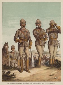 Sir Garnet Wolseley sleduje zasnoubení v Tel-El-Mahuta