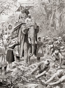 Inspekce Sher Shah Suris Great North Road, (nyní The Grand Trunk Road), z Hutchinsons History of the Nations, pub. 1915