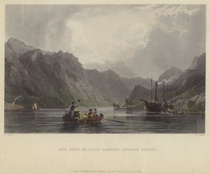 Hlava jezera Loch Lomond při pohledu na jih