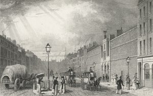 Farringdon Street a věznice Fleet, 1830