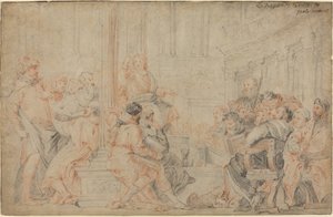 Kristus mezi lékaři od after Veronese