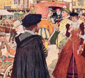 Shakespeare pozoruje pošetilé módy a dovádění feťáků na Ludgate Hill v Londýně