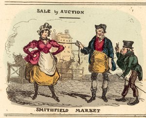 Hezká dívka, na prodej v aukci na Smithfield Market