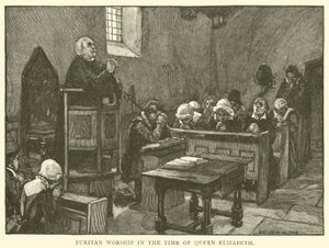 Puritánské uctívání v době královny Alžběty