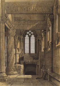 The Prentice Pillar, Roslin Chapel (chromolitho)