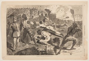 Shell in the Rebel Trenches od Winslow Homer